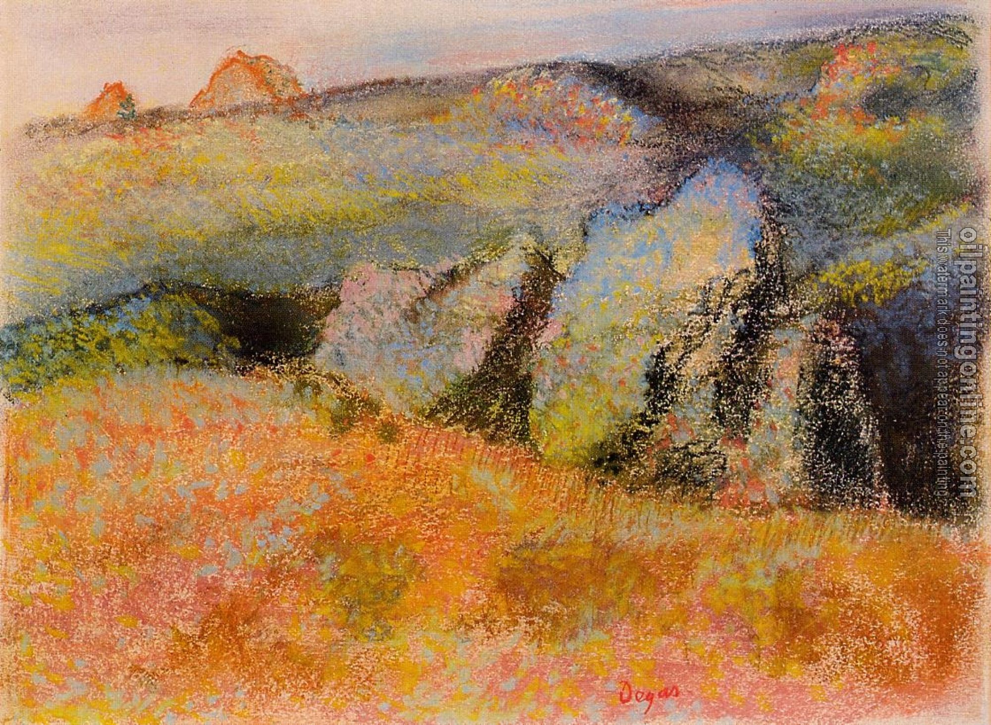 Degas, Edgar - Landscape with Rocks